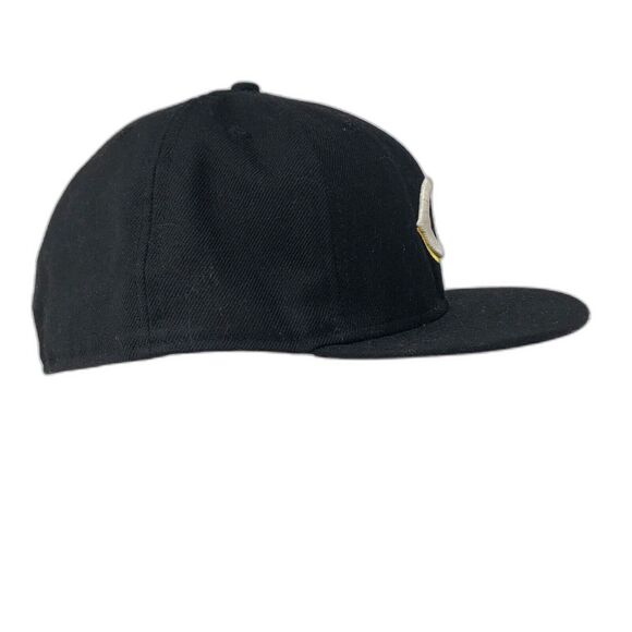 New Era 59FIFTY Cincinnati Reds Wool Fitted Cap Hat Size 8 VTG True Fitted Black - Picture 3 of 12